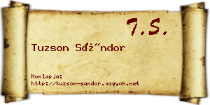 Tuzson Sándor névjegykártya