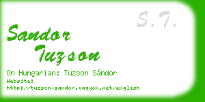sandor tuzson business card