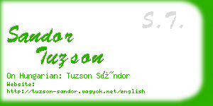 sandor tuzson business card